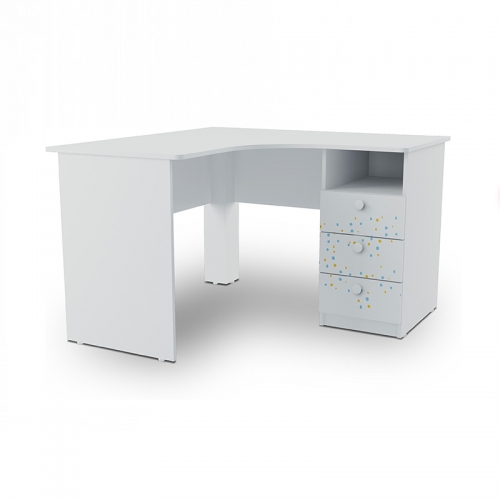 Klюkva стол письменный с 3-мя ящиками угловой 