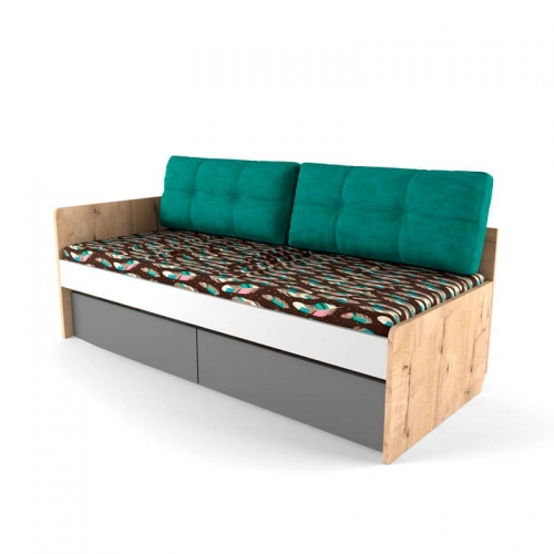 Фабрика 38 Попугаев Кровать «Лофт» с диванными подушками