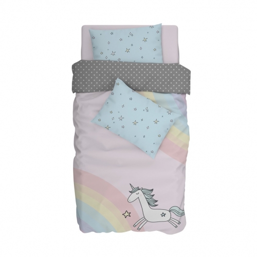 Futuka Kids комплект постельного белья с простыней на резинке(unicorn)