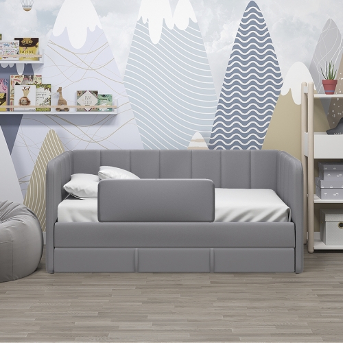Детский диван-кровать 180х90 см BUMPY , цвет матовый серый, с ящиком,кровать детская от 2х лет