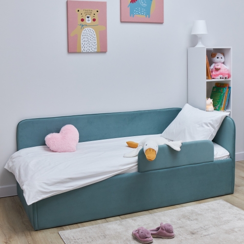 Romack детская кровать Alisa с защитным бортиком (мята) ,160/80