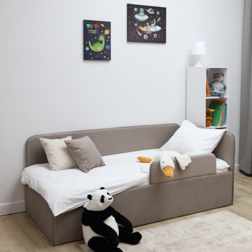 Romack детская кровать Alisa с защитным бортиком (мокко) ,200/90