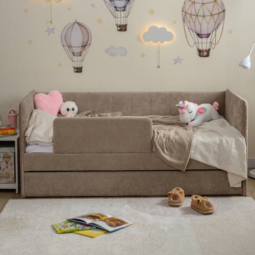 Romack детская кровать Полли с защитным бортиком (бежевый) ,200/90