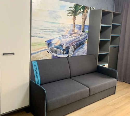 Диван Монако выкатной слим, дизайн CARBON