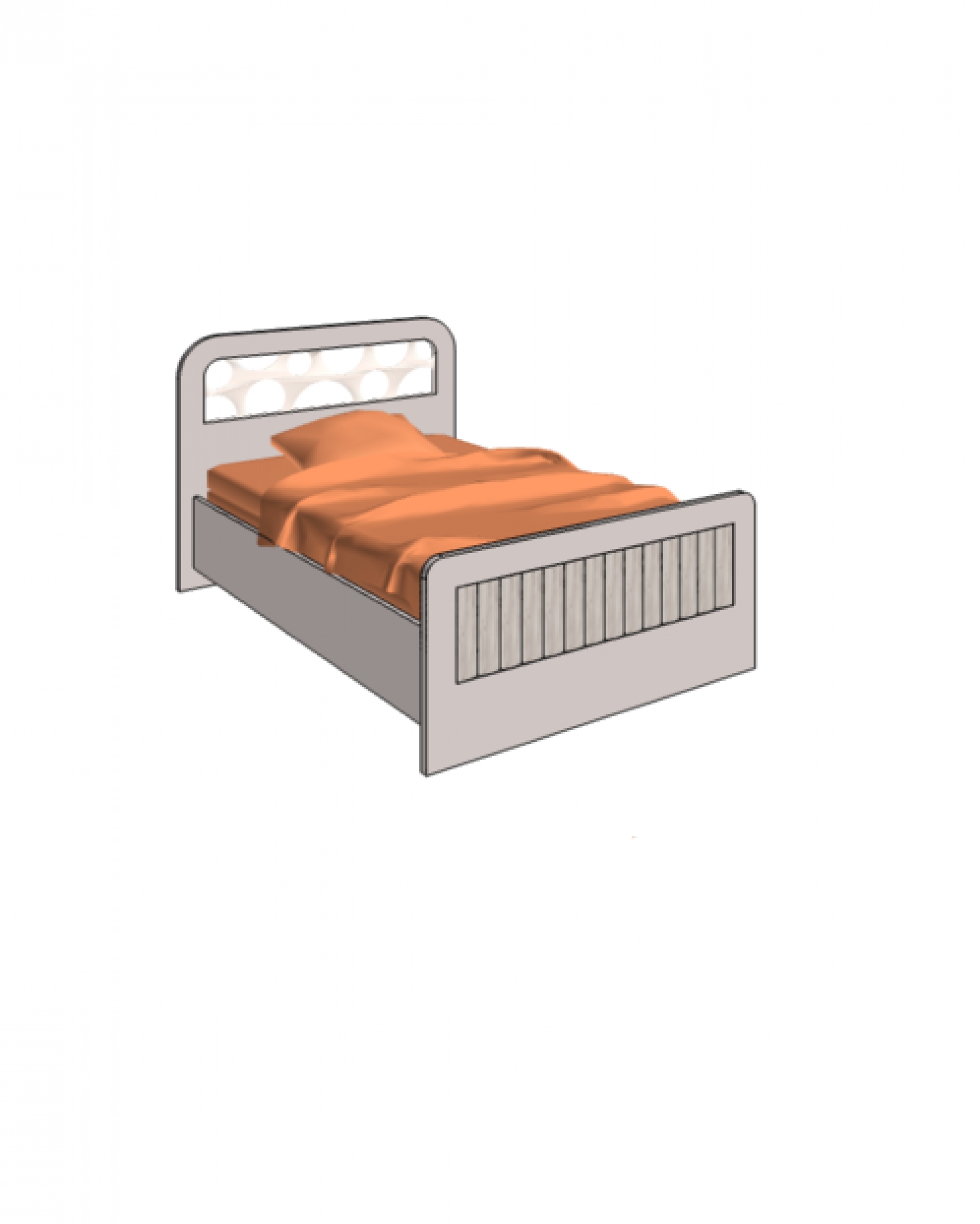 Klюkva кровать отдельностоящая с коробами и подъемным механизмом. арт: VB2_10