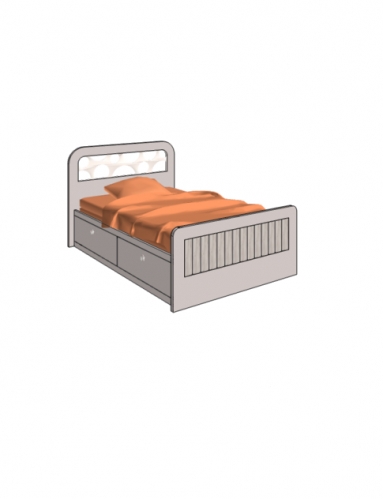 Klюkva кровать отдельностоящая с 2 ящиками. арт: VB3_10