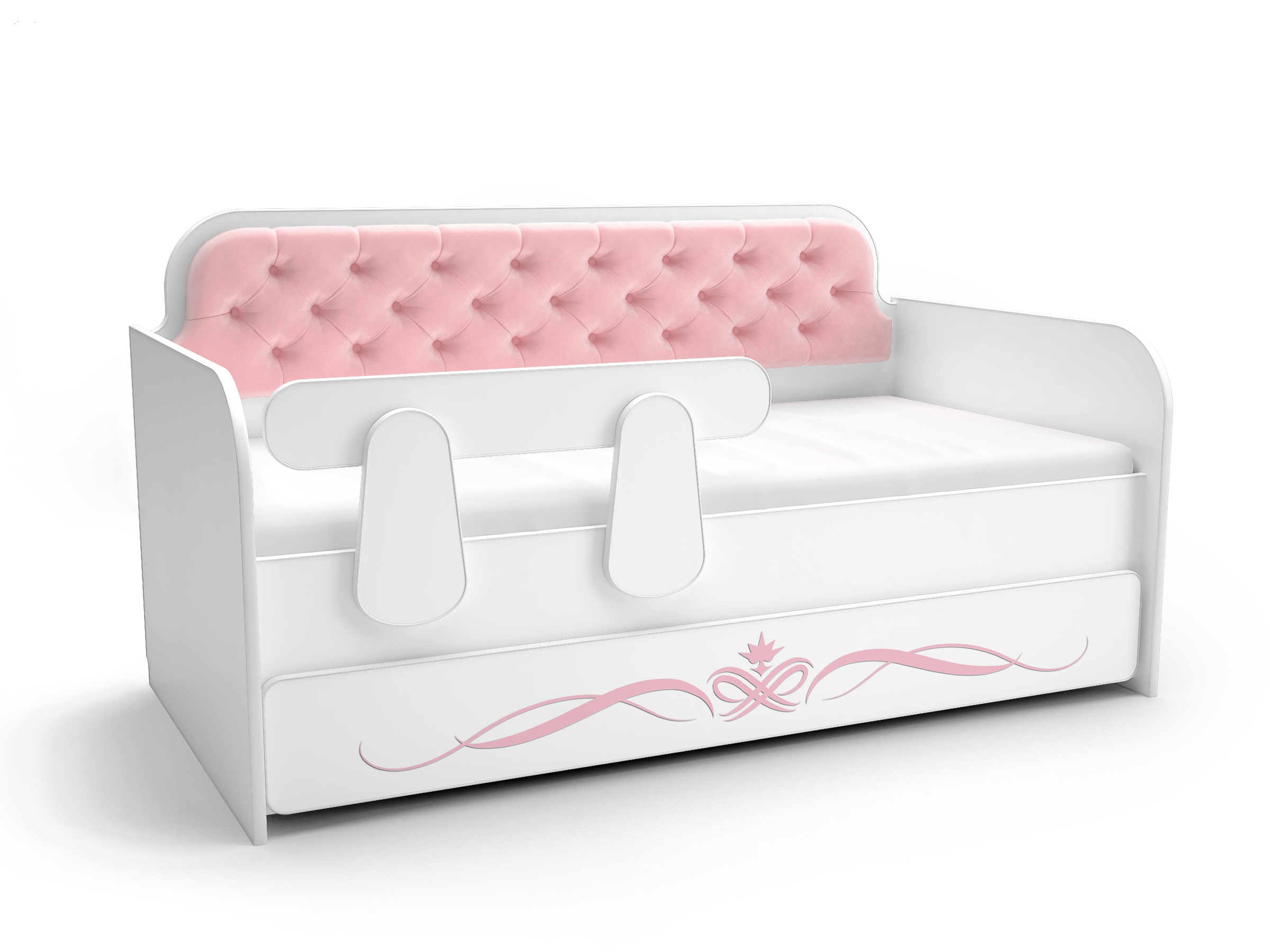 Тридевятое царство кровать Классик Светло-розовая