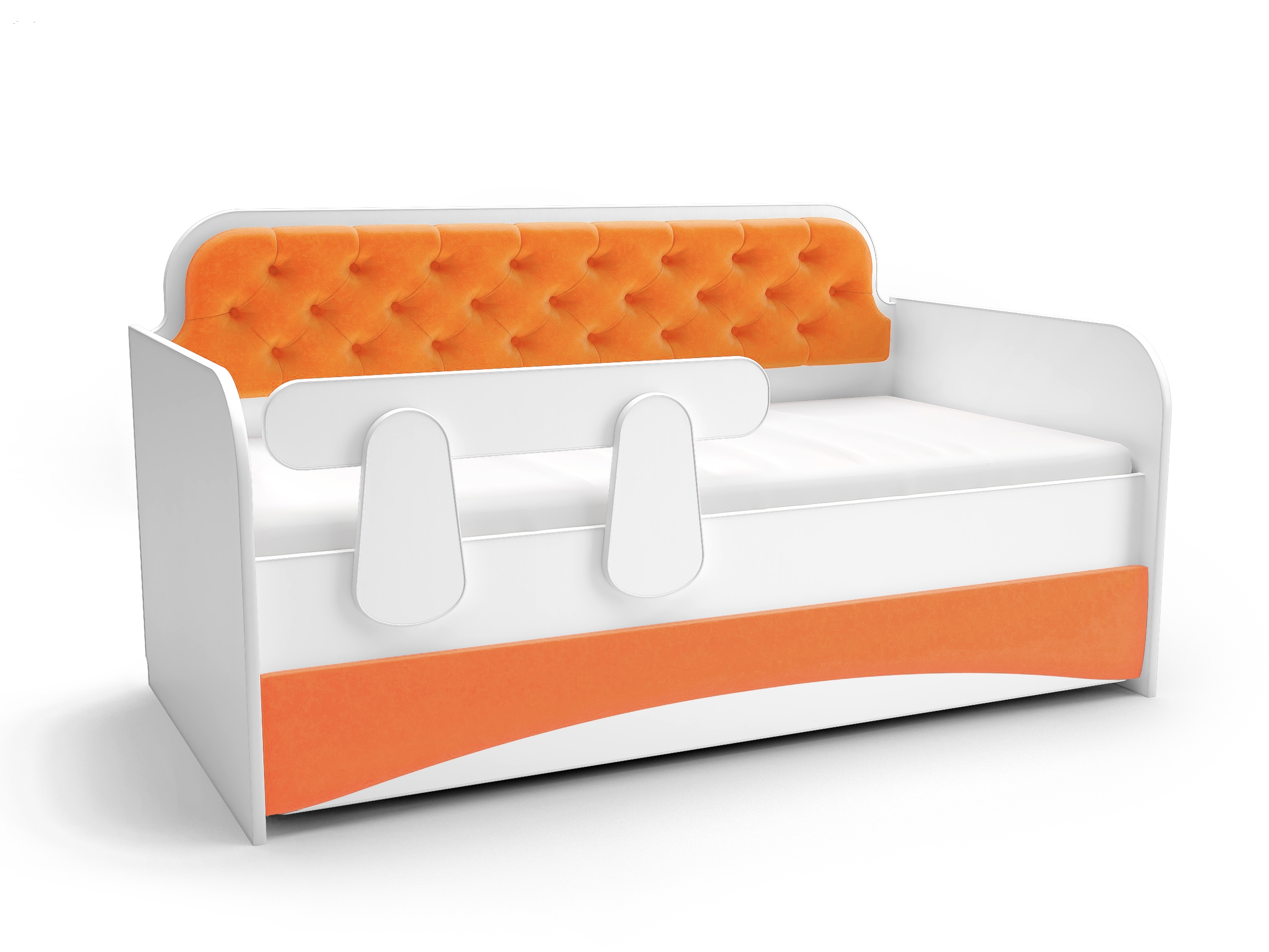 Тридевятое царство кровать Классик Апельсин с мягким фасадом