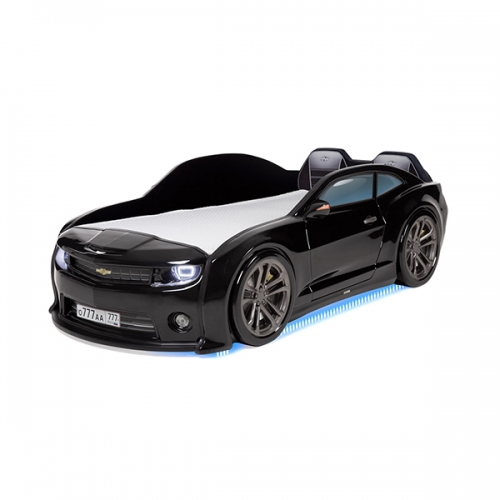 Futuka Kids кровать-машинка объемная 3d Evo Camaro черный